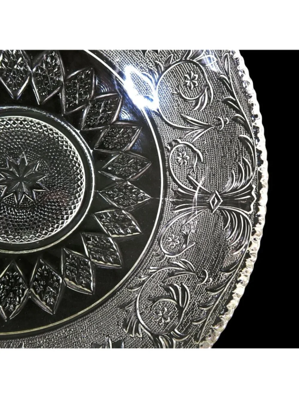 Duncan & Miller Sandwich Glass Large 9.5-Inch Salad Bowl #41 Clear Elegant